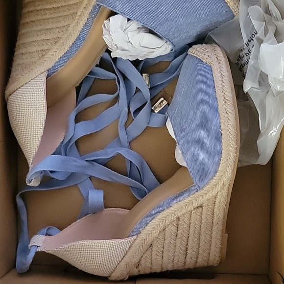 New denim wedges size8.5 - Picture 4 of 4